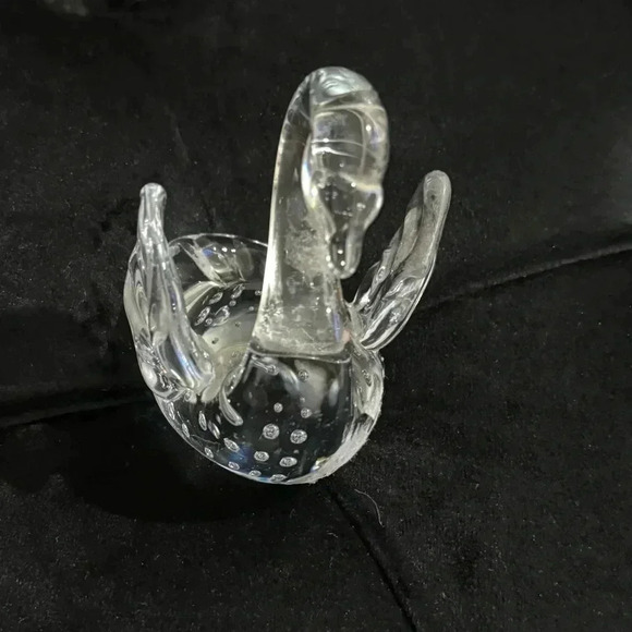 Vintage Art Glass Swan Paperweight Figurine MCM 90’s 80’s - Picture 6 of 11